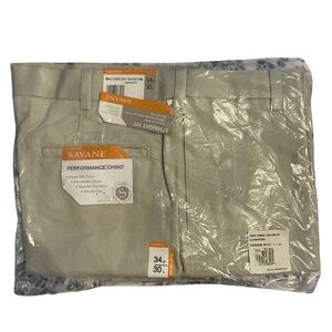 Men's Savane Performance Chino, Alabaster, Size 34/30